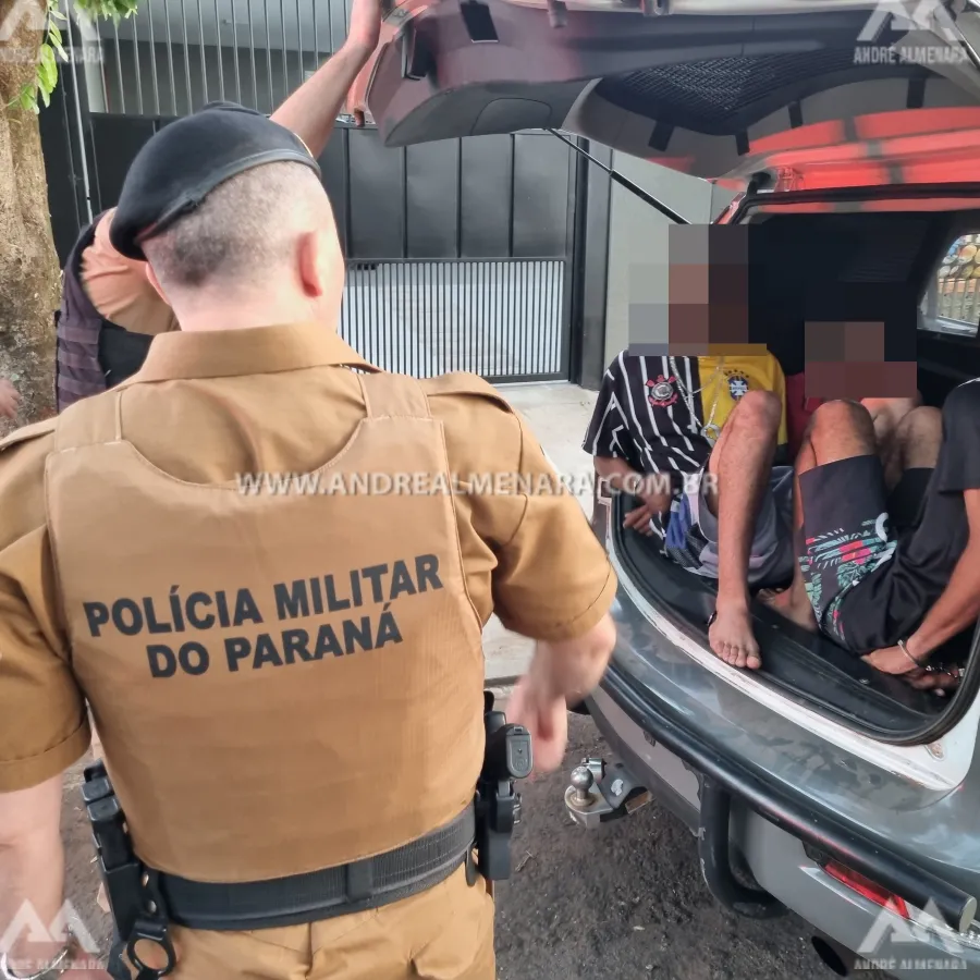 Ladrões são detidos após praticarem assalto em loja de informática em Maringá