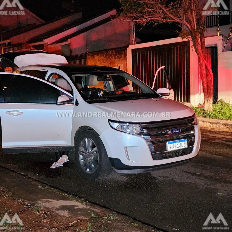 Casal é executado a tiros dentro de automóvel no Jardim Pinheiros em Maringá.