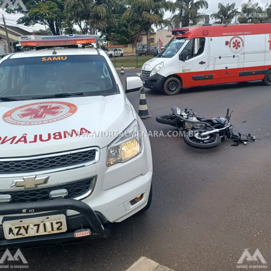 Motociclista de 22 anos é entubado ao sofrer acidente na rodovia de Iguatemi