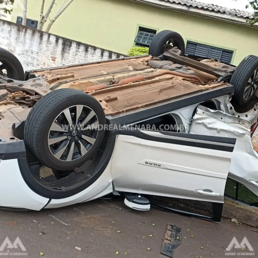 Motorista embriagado causa acidente no Jardim Novo Horizonte em Maringá