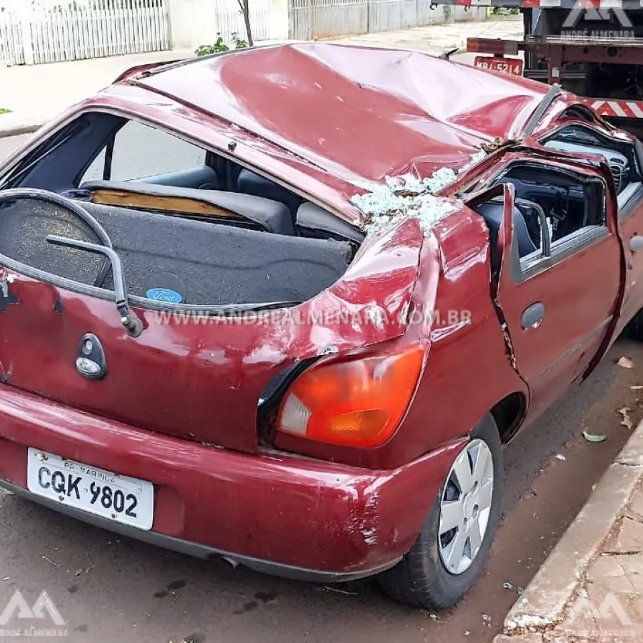 Veículo que foi levado por ladrões foi usado em furto em loja de celular no centro de Maringá