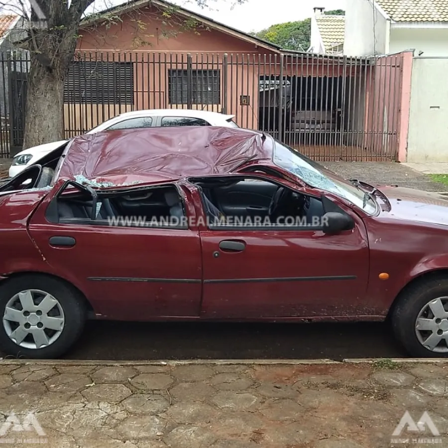 Veículo que foi levado por ladrões foi usado em furto em loja de celular no centro de Maringá