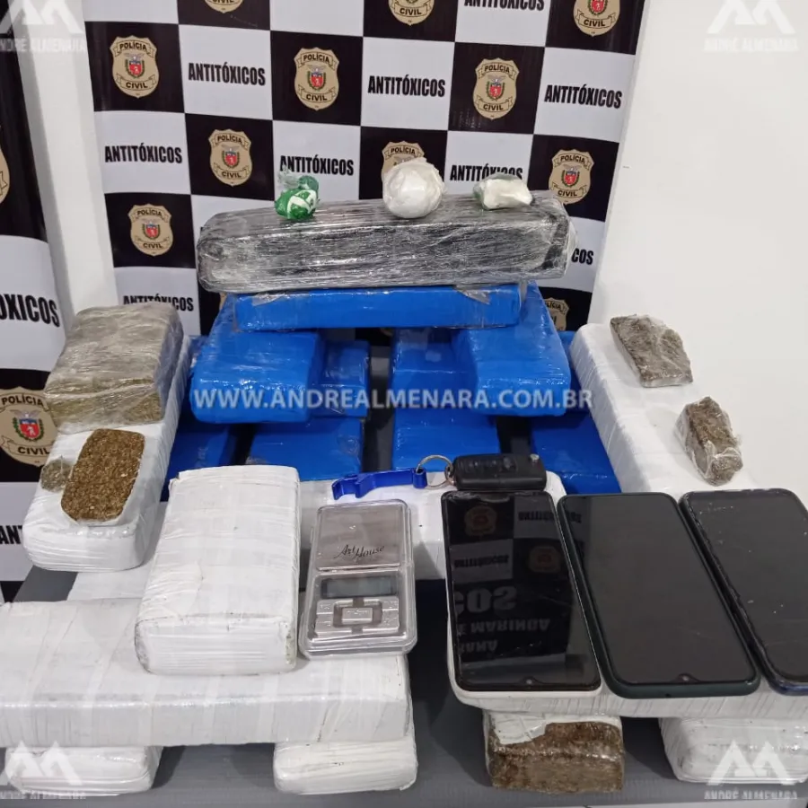 Traficantes da cidade de Astorga são presos em Maringá com grande quantidade de drogas