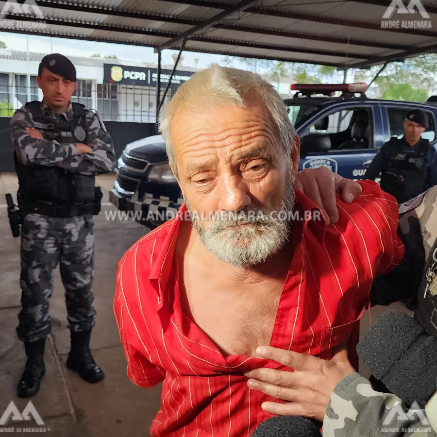 Homem de 66 anos que matou a facadas um rapaz de 40 é preso pela Polícia Militar 