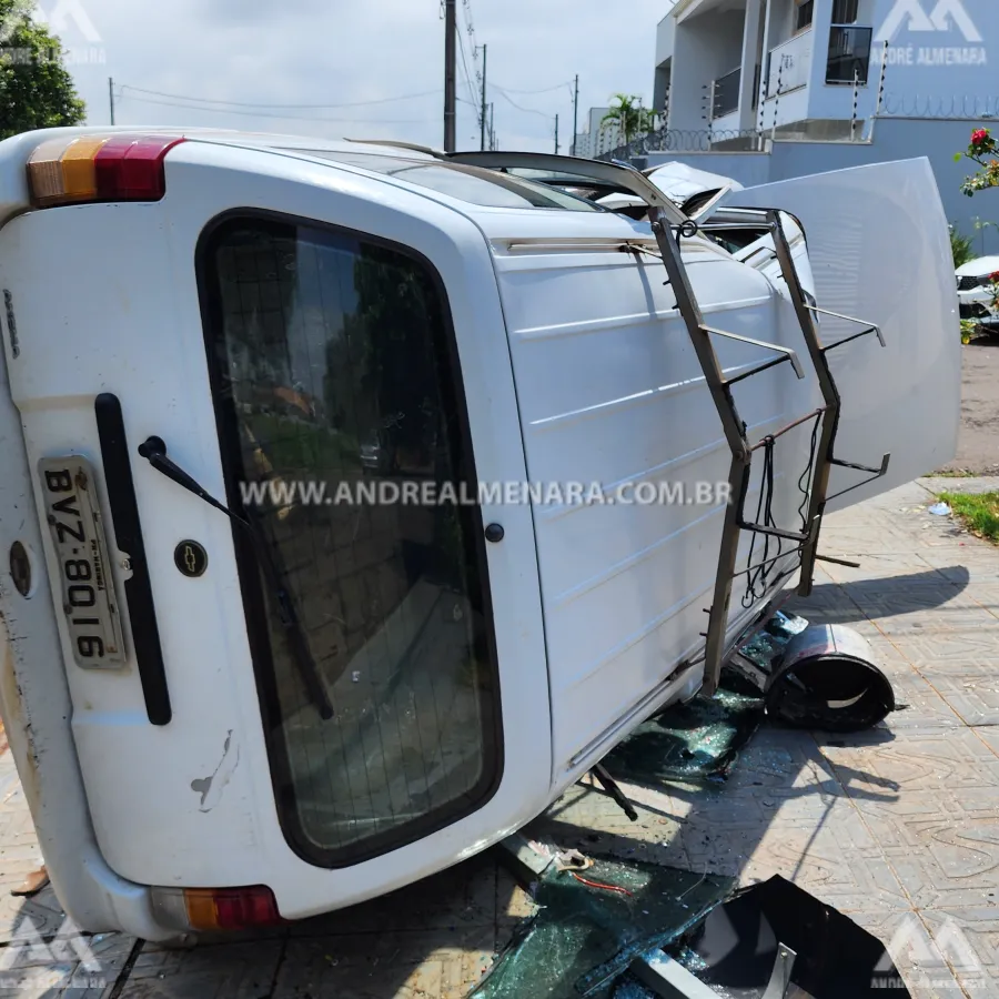 Dois homens ficam feridos em acidente no Jardim Real em Maringá