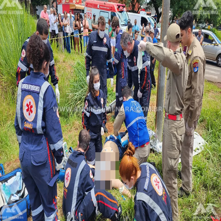  Motociclista morre e esposa fica gravemente ferida em acidente no Contorno Sul em Maringá