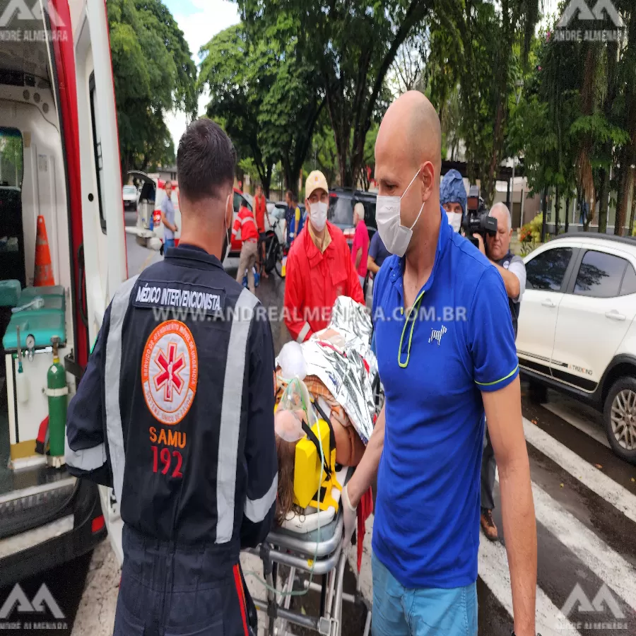 Senhora de 64 anos é atropelada por moto na Vila Operária em Maringá