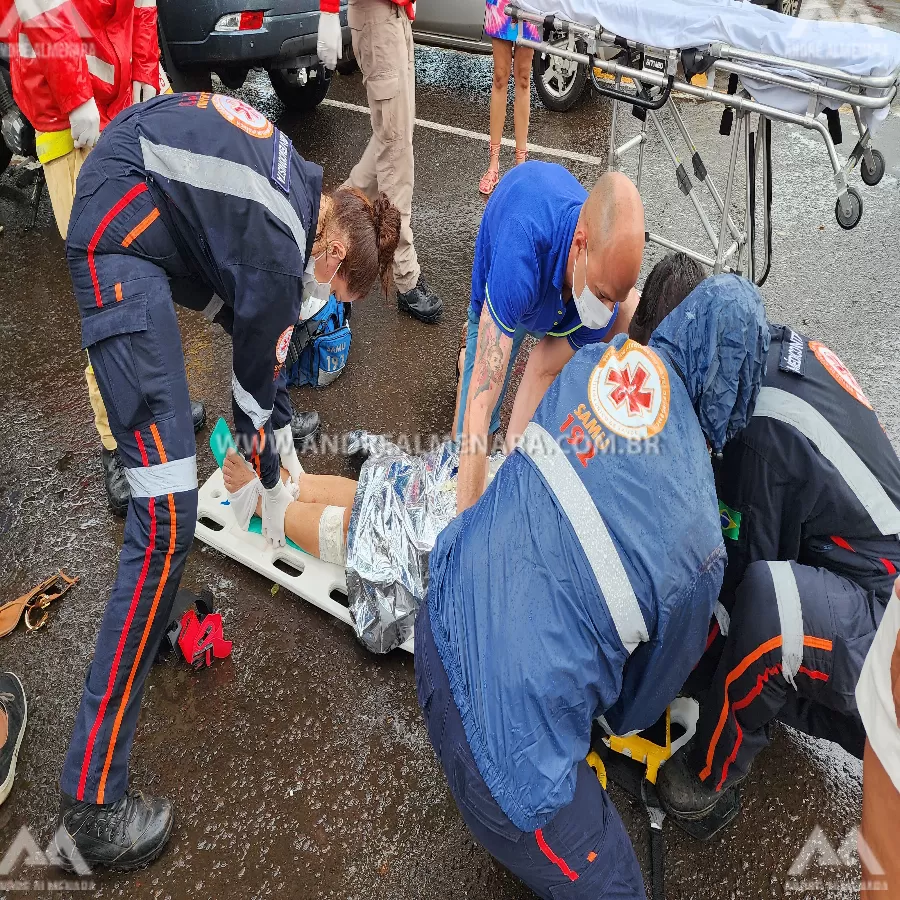 Senhora de 64 anos é atropelada por moto na Vila Operária em Maringá