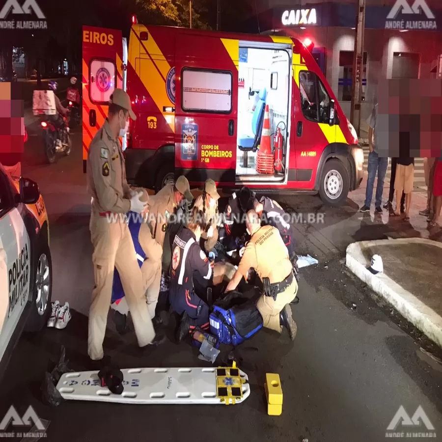 Rapaz de 37 anos é entubado ao ser atropelado por carro em faixa de pedestre em Maringá