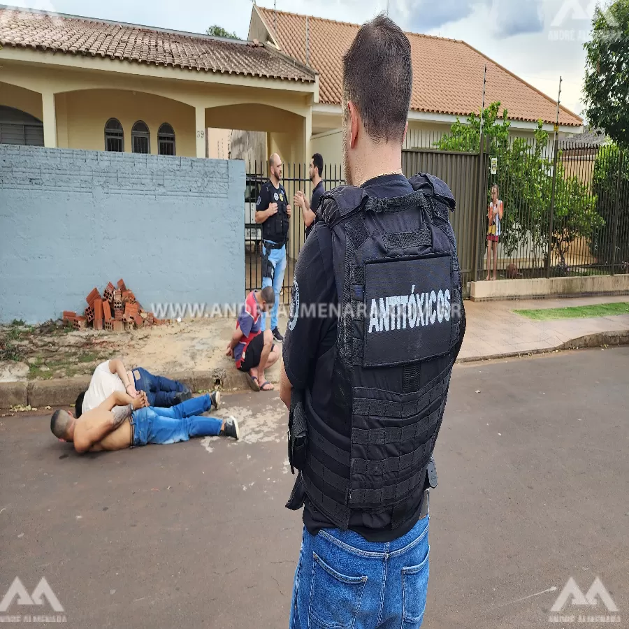Delegacia Antitóxico prende três homens com grande quantidade de haxixe em Maringá.