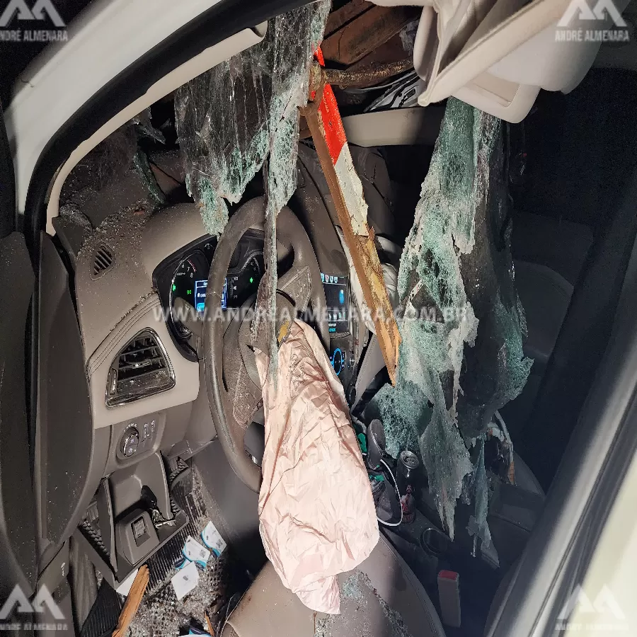 Motorista escapa ileso de acidente gravíssimo na rodovia PR-317 em Maringá