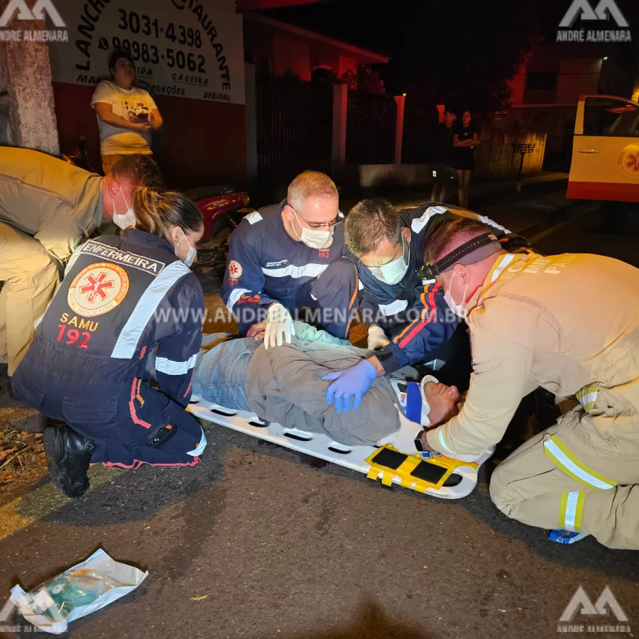 Motociclista fica ferido ao bater contra poste no Conjunto Sanenge