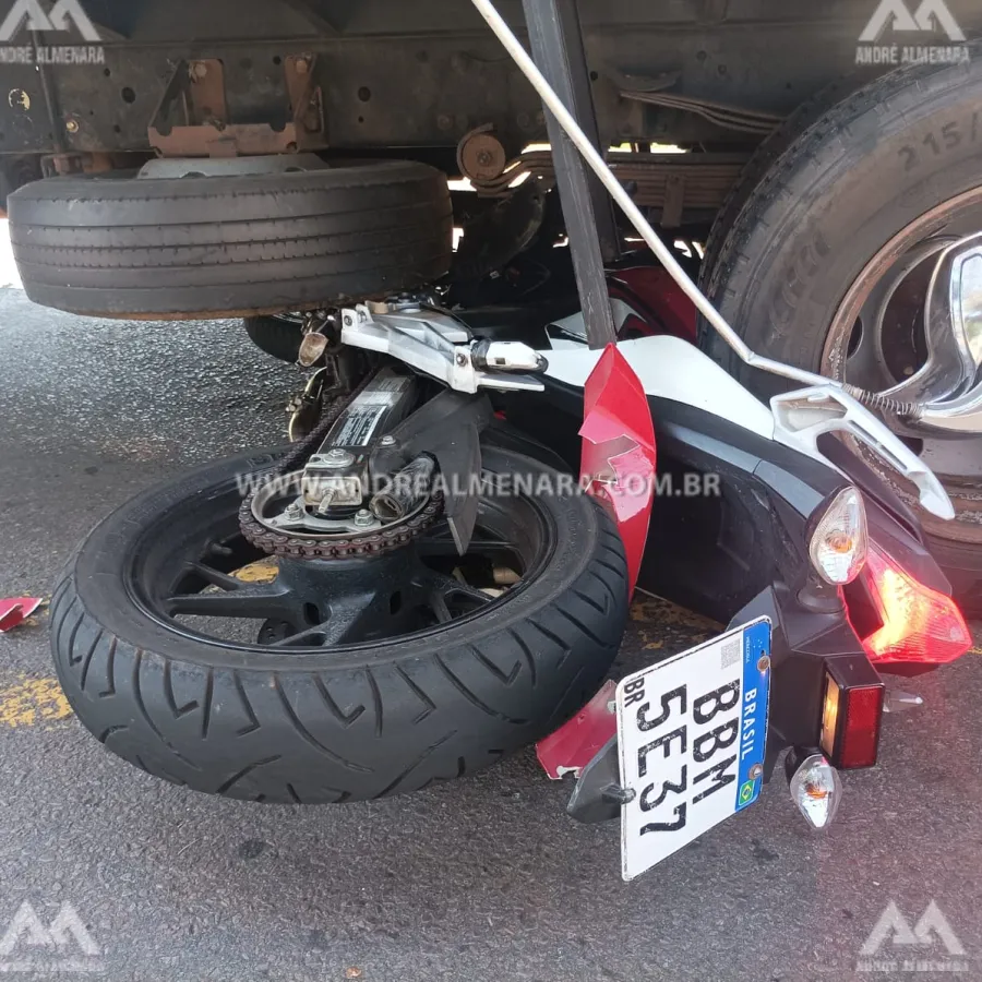 Motociclista de 19 anos sofre acidente grave na Avenida Tuiuti