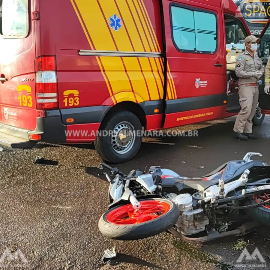 Motociclista de 24 anos é entubado após sofrer acidente gravíssimo na Avenida Brasil