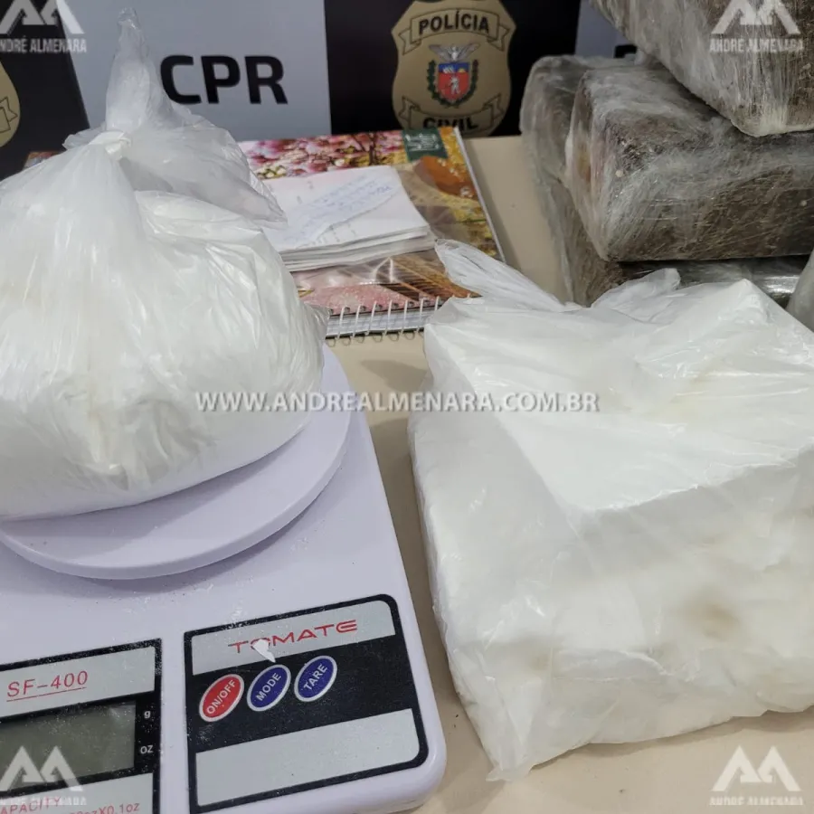 Setor Antitóxico de Maringá apreende grande quantidade de drogas em Marialva