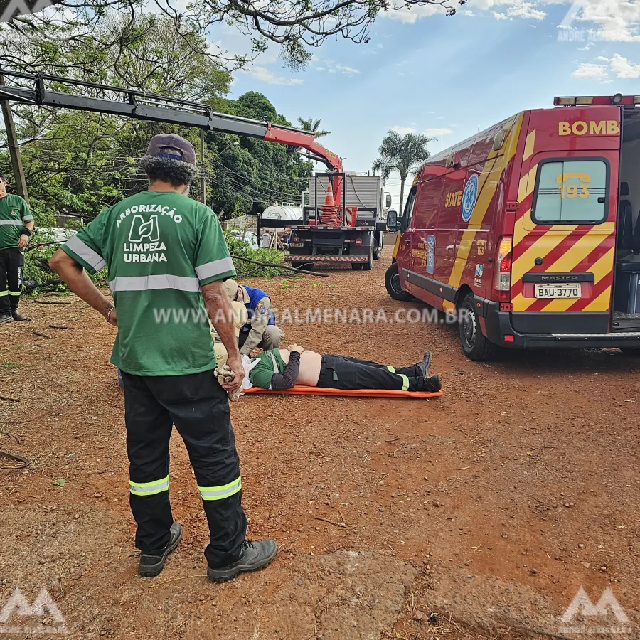 Dois funcionários da Prefeitura de Maringá sofrem acidente de trabalho