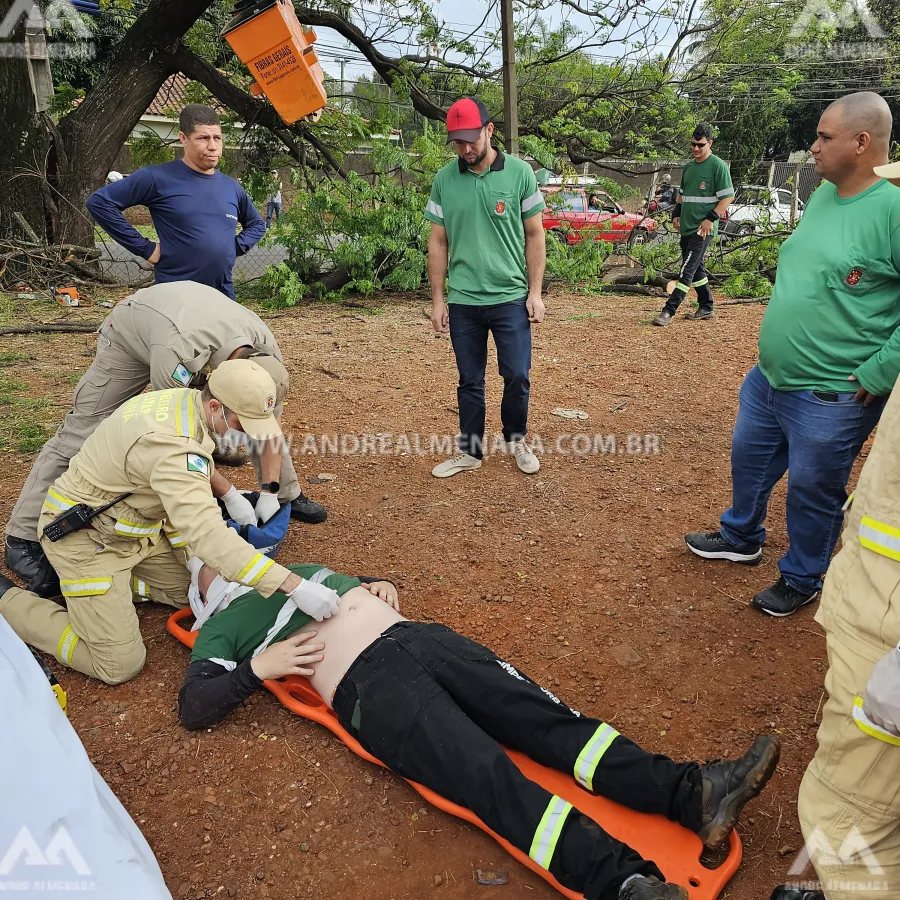 Dois funcionários da Prefeitura de Maringá sofrem acidente de trabalho