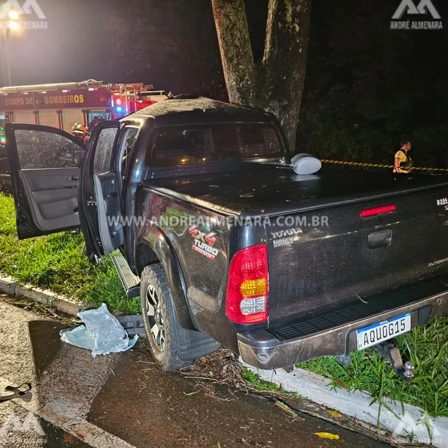 Morre no hospital jovem que sofreu acidente gravíssimo após camionete bater em árvore