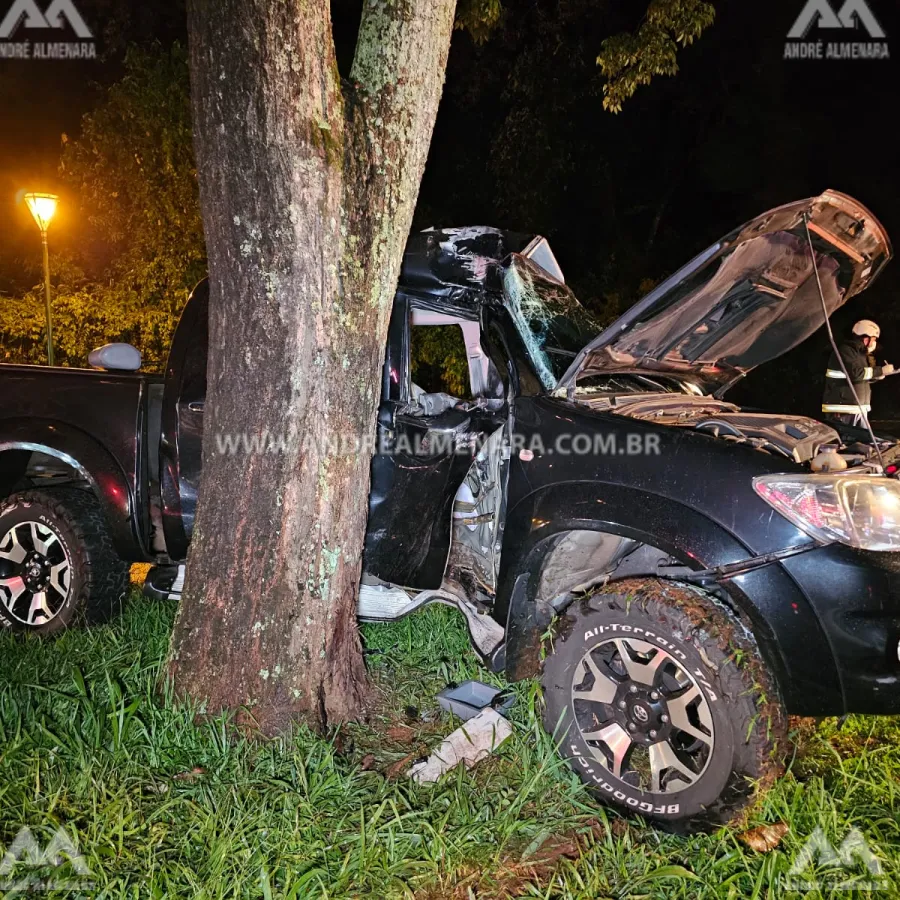 Morre no hospital jovem que sofreu acidente gravíssimo após camionete bater em árvore