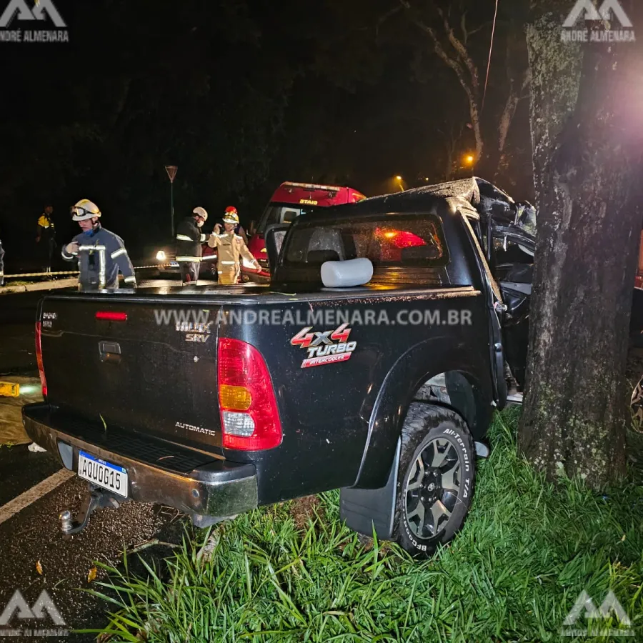 Morre no hospital jovem que sofreu acidente gravíssimo após camionete bater em árvore