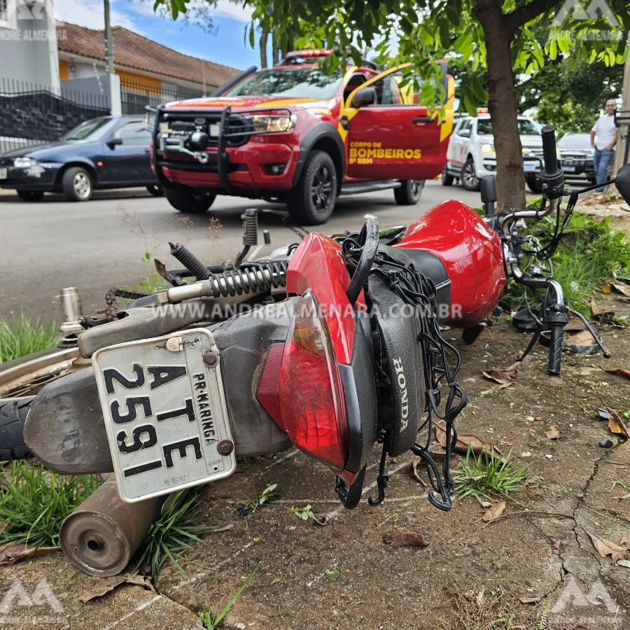 Imprudência deixa motociclista de 22 anos em estado gravíssimo em Maringá