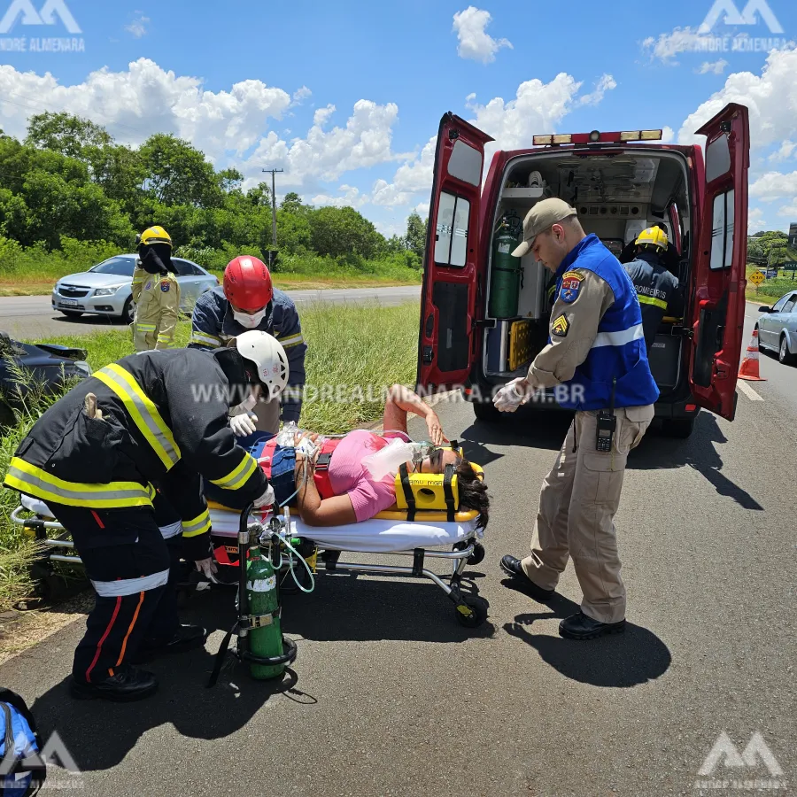 Casal sofre acidente grave na rodovia BR-376 em Maringá