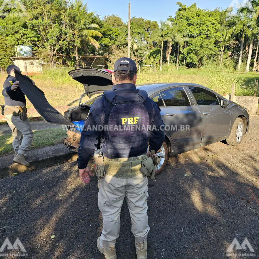 Perseguição policial resulta na apreensão de mais de 200 quilos de maconha em Maringá