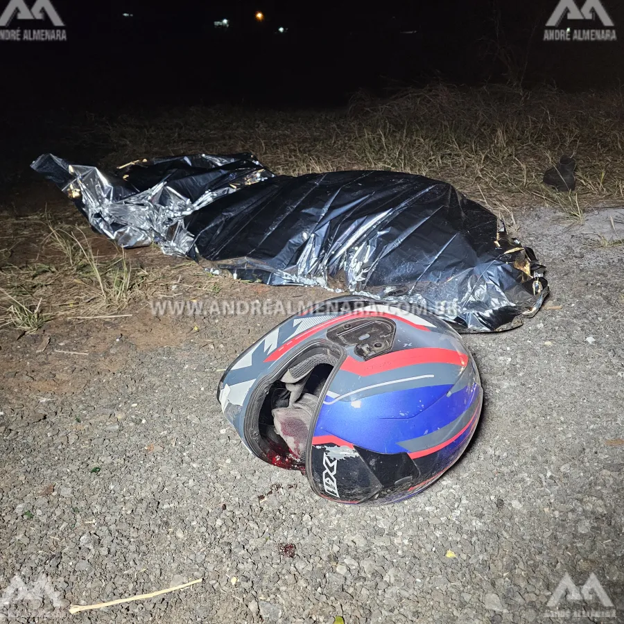 Motociclista morre ao bater na traseira de camionete na rodovia de Mandaguaçu