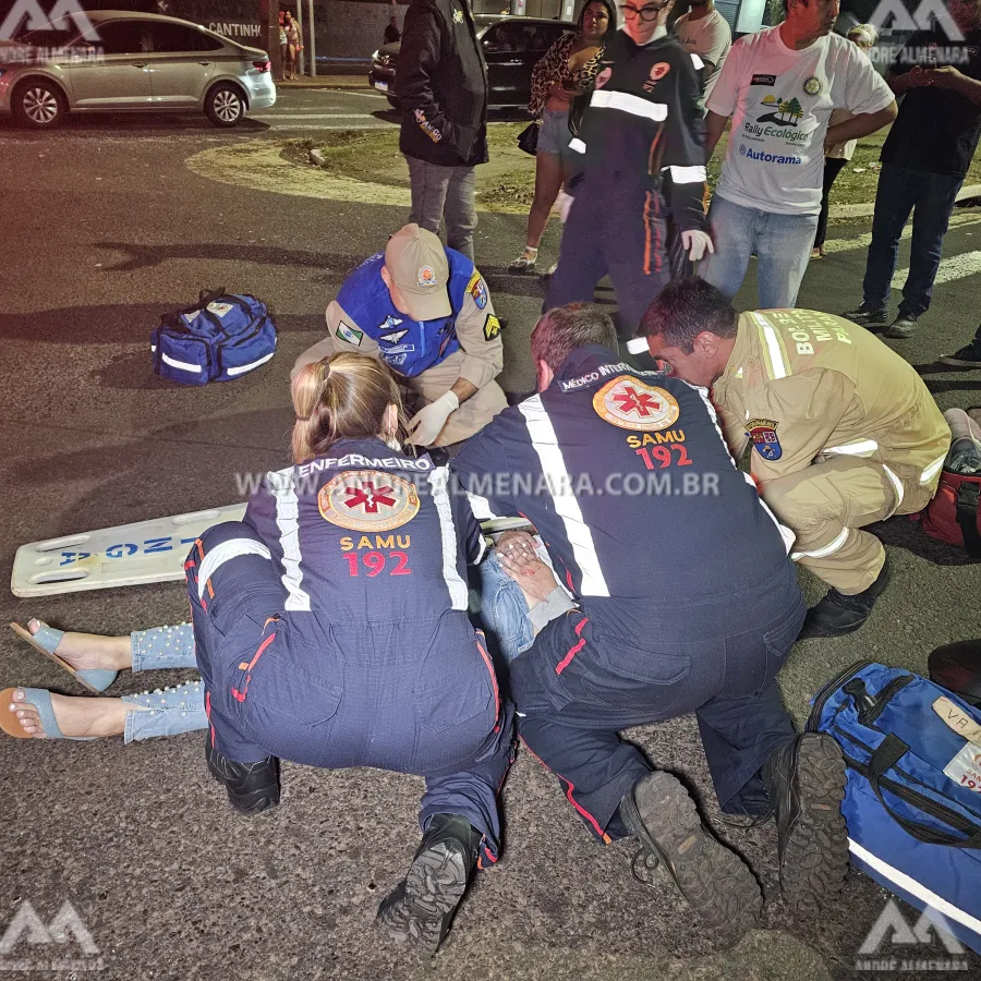 Mulher fica ferida após motorista causar acidente no Conjunto Ney Braga