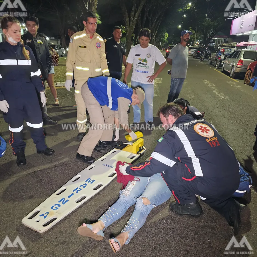 Mulher fica ferida após motorista causar acidente no Conjunto Ney Braga