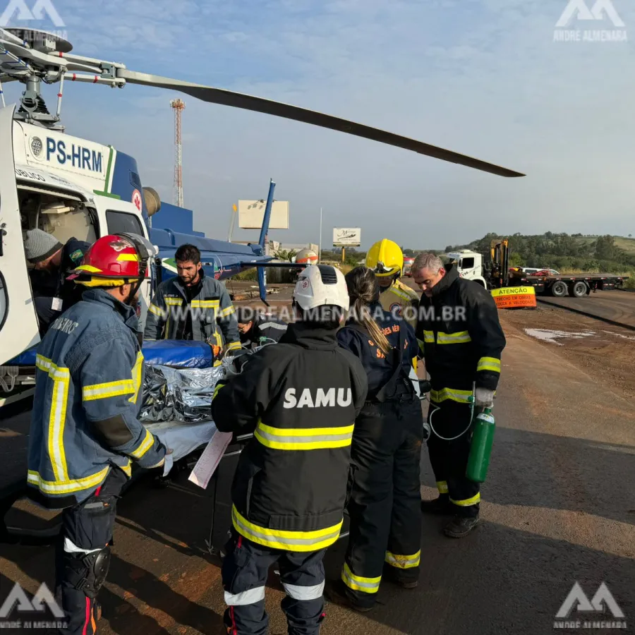 Um homem morre e outro é entubado em acidente na rodovia PR-317