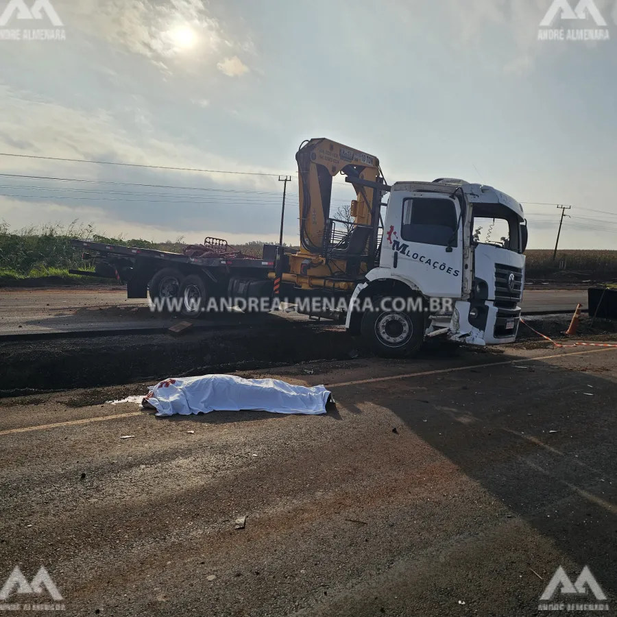 Um homem morre e outro é entubado em acidente na rodovia PR-317