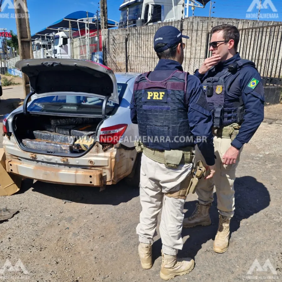 Homem que transportava maconha se envolve em acidente durante perseguição policial