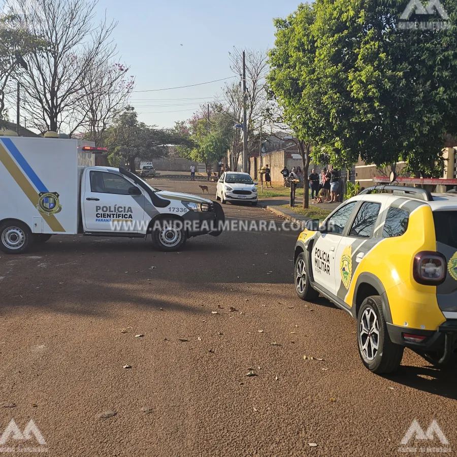 Homem ainda não identificado é morto a tiros e com golpes de faca em Maringá