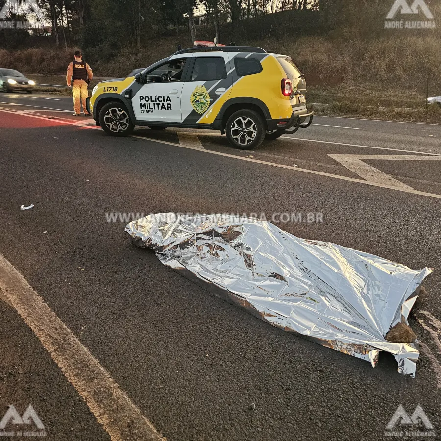 Senhor de 63 anos morre ao ser atropelado por moto na rodovia de Mandaguaçu