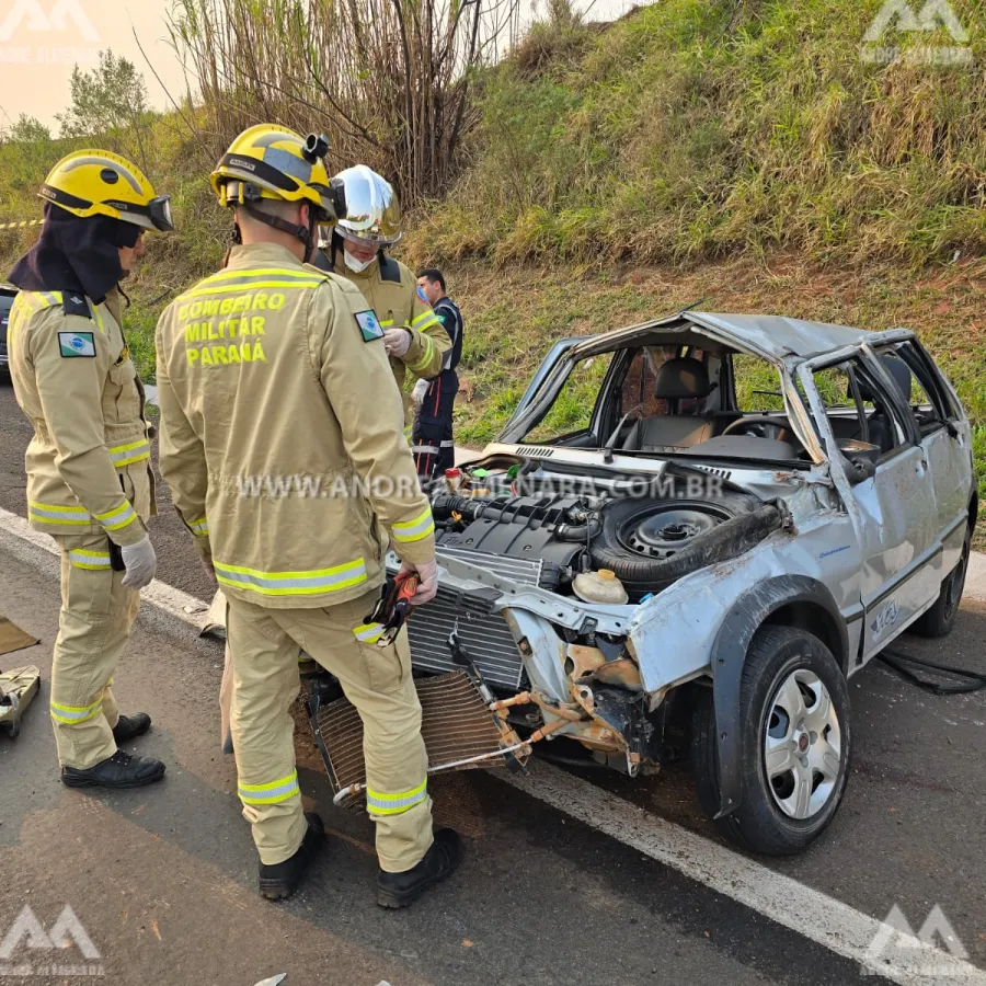 Idoso de Alto Paraná compra carro em Maringá e morre após capotar veículo