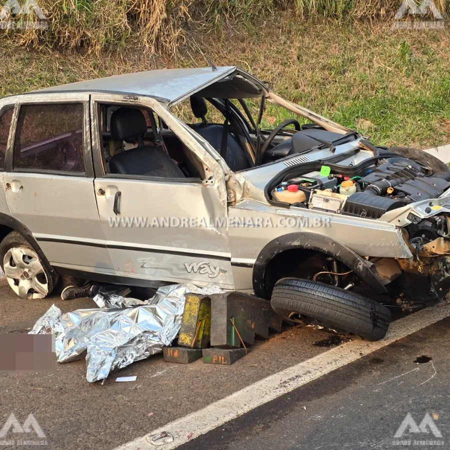 Idoso de Alto Paraná compra carro em Maringá e morre após capotar veículo