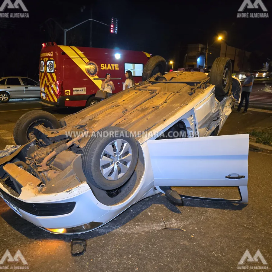 Músico perde um dedo da mão ao capotar automóvel em Maringá