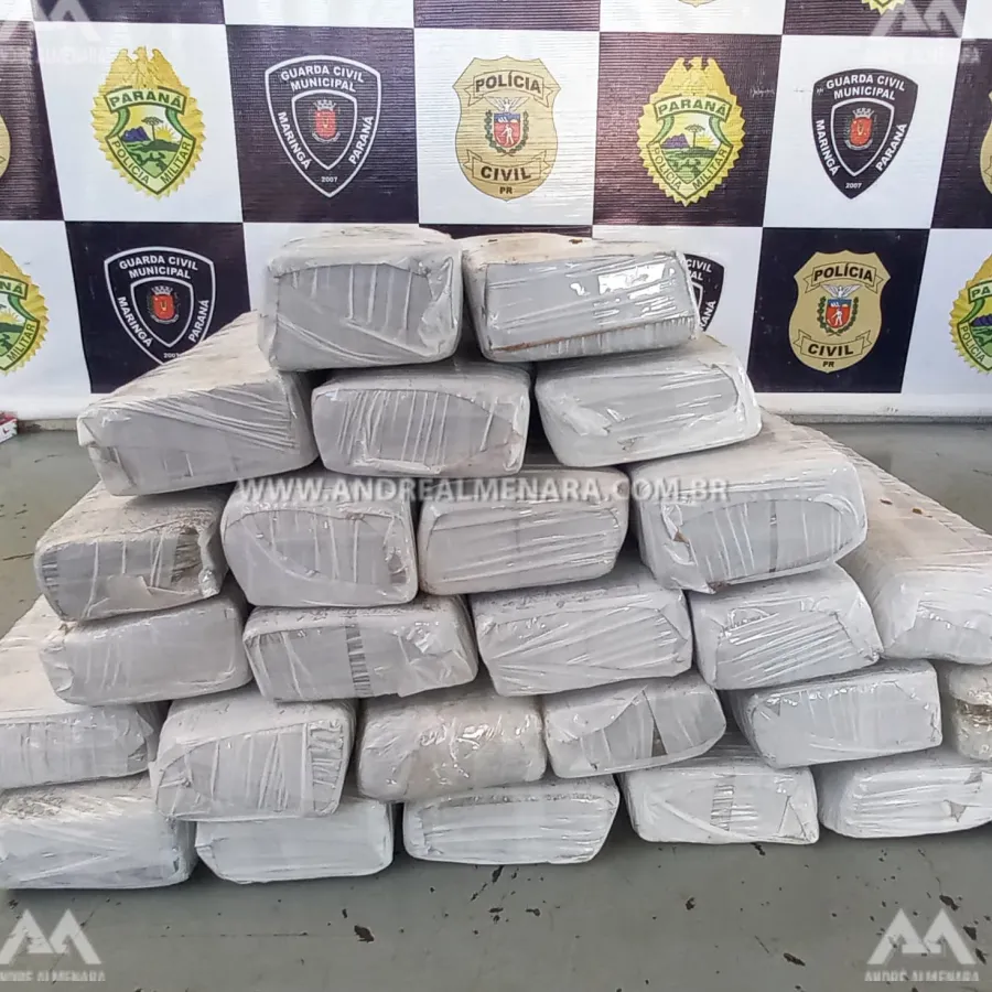 Mais de 20 quilos de maconha são apreendidos na Vila Olímpica de Maringá