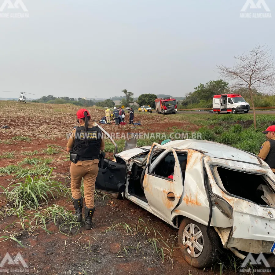 Motorista que transportava drogas morre ao capotar carro na rodovia de Floresta