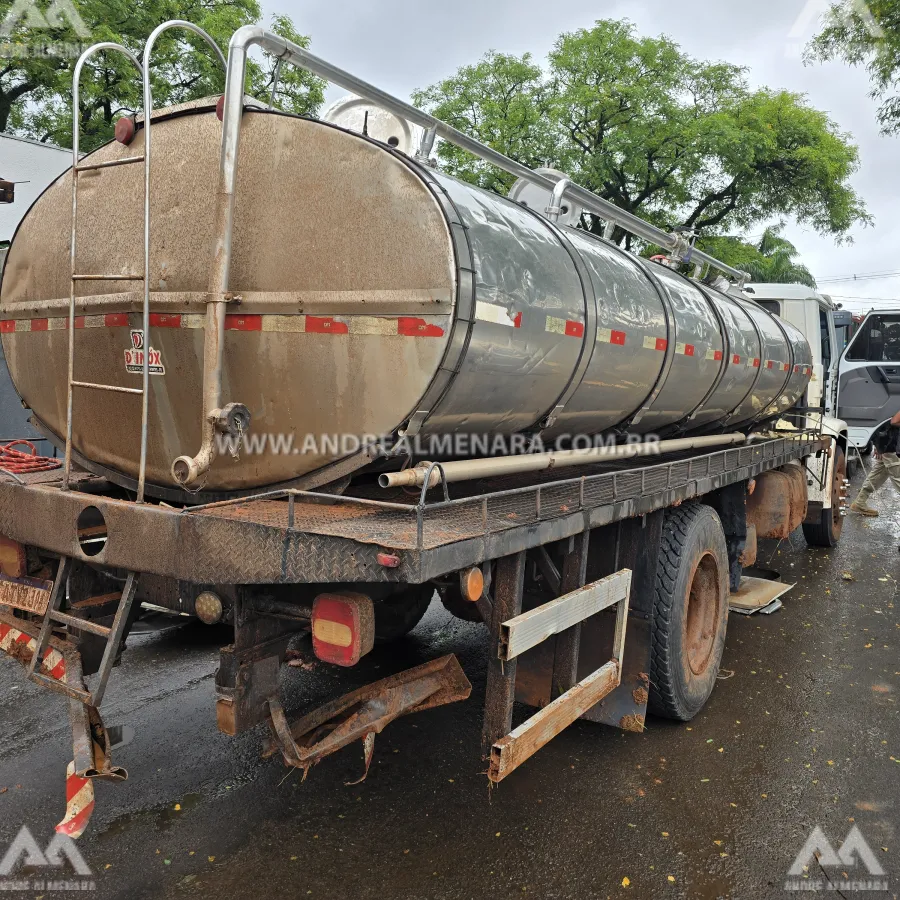 Caminhão tanque é apreendido transportando mais de 3 toneladas de maconha em Mandaguaçu