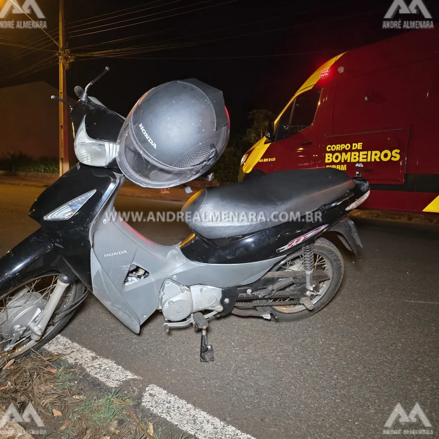 Motociclista ainda não identificado sofre acidente gravíssimo no Jardim Paris