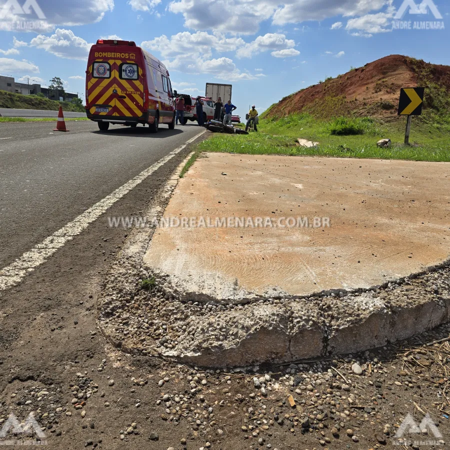 Motociclista de 71 anos sofre acidente grave no Contorno Norte