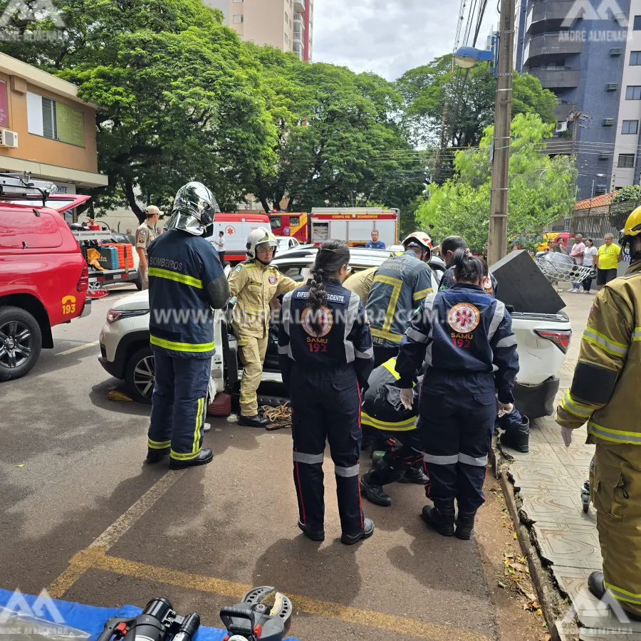 Homem e uma gestante sofrem acidente na Vila Operária