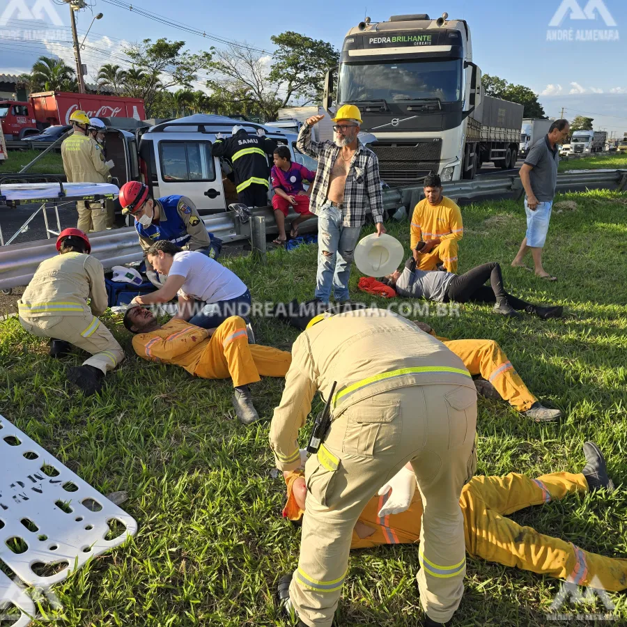 Acidente no Contorno Norte deixa seis feridos