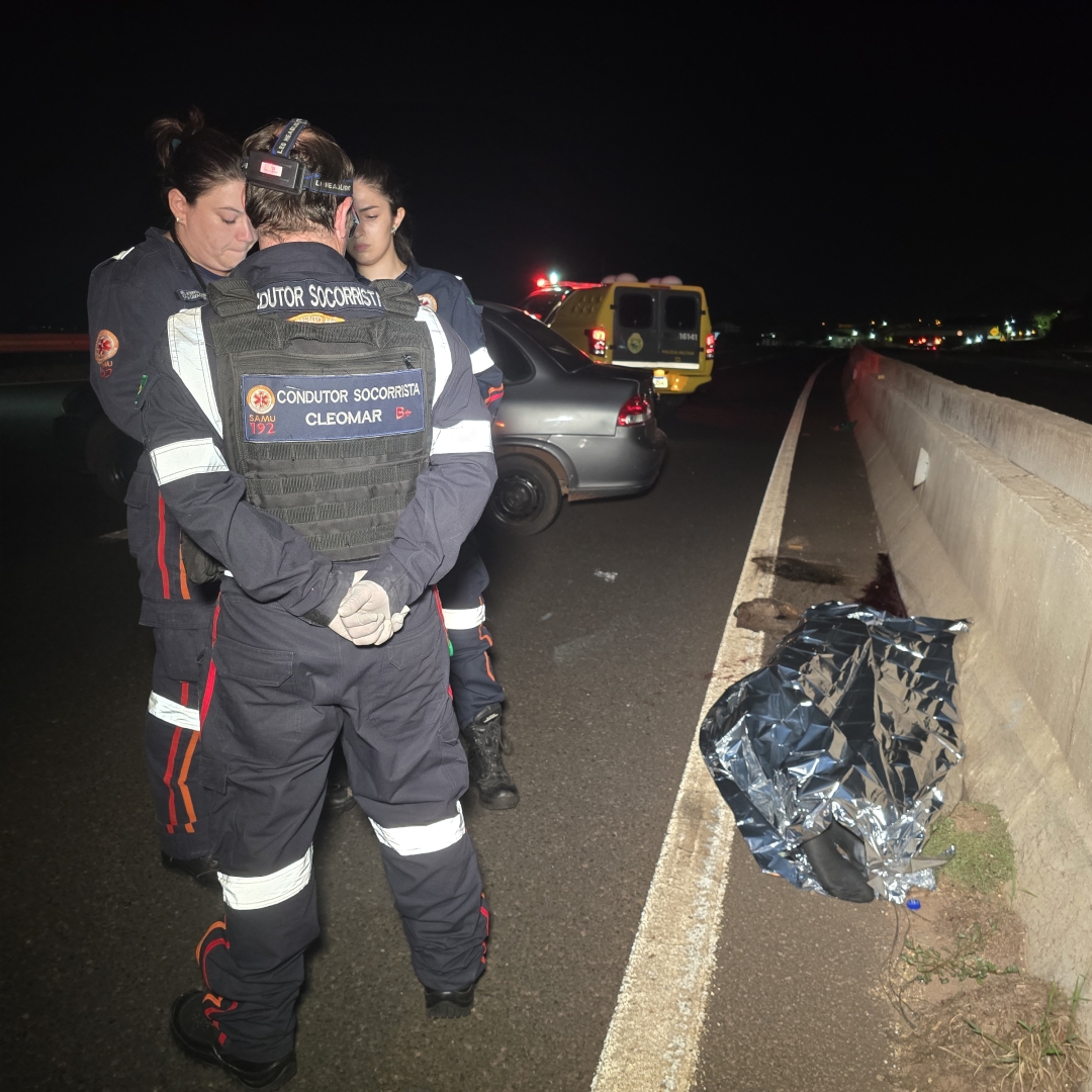 Homem morre ao ser atropelado por carro em Mandaguaçu