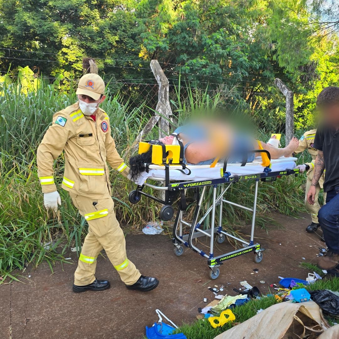 Mulher sofre acidente grave após freio de bicicleta falhar