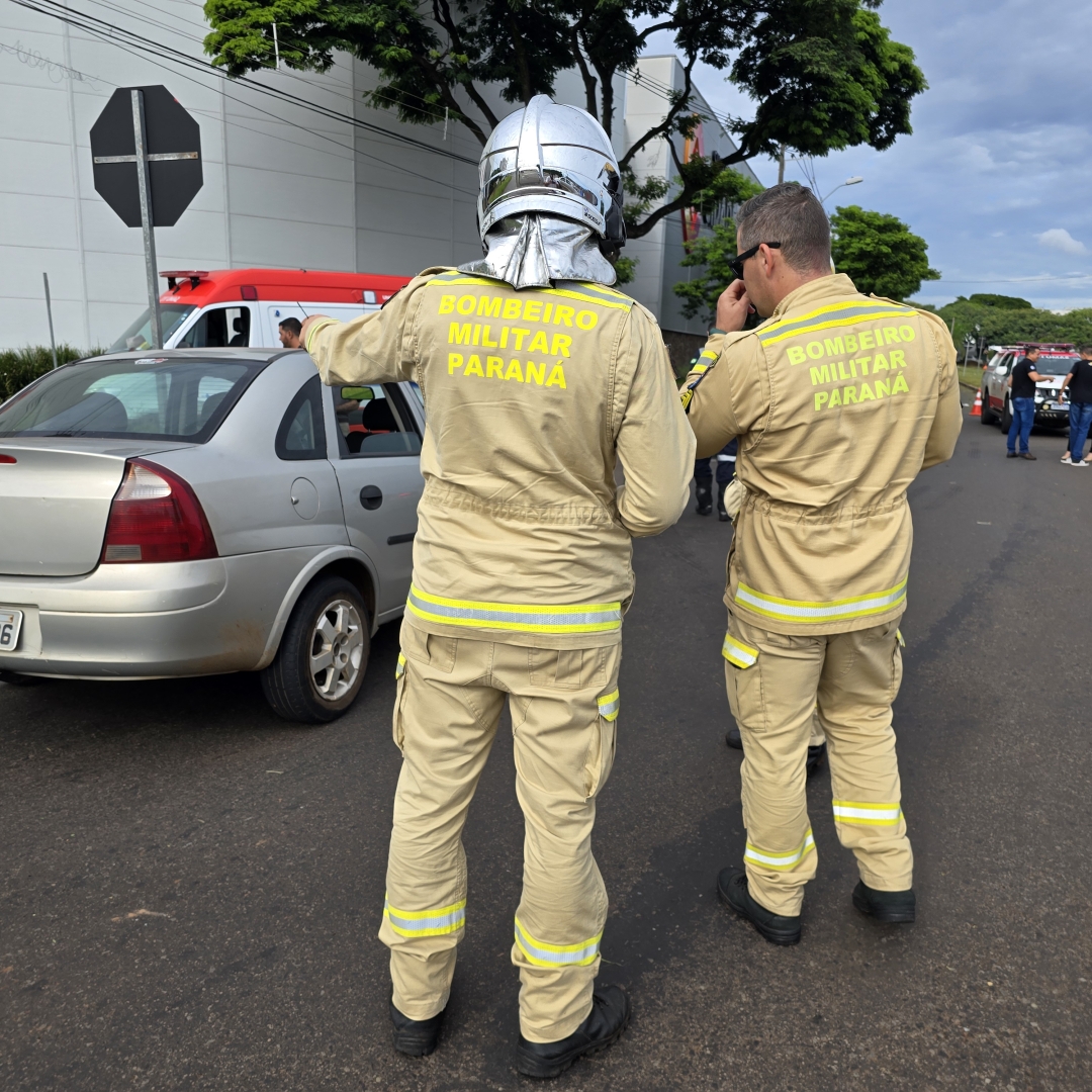 Idosa de 84 anos sofre acidente envolvendo dois automóveis em Maringá