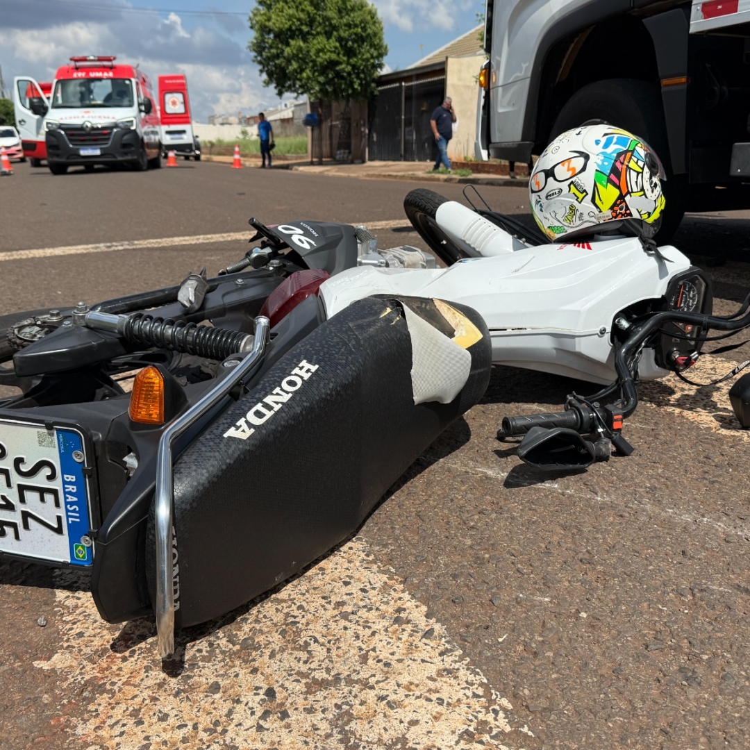 Motociclista de 20 anos é entubado após sofrer acidente gravíssimo em Sarandi