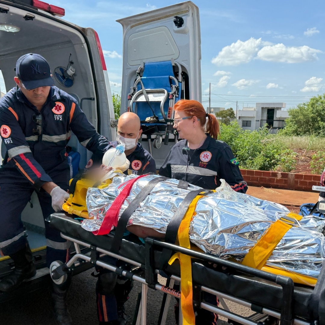 Motociclista de 20 anos é entubado após sofrer acidente gravíssimo em Sarandi